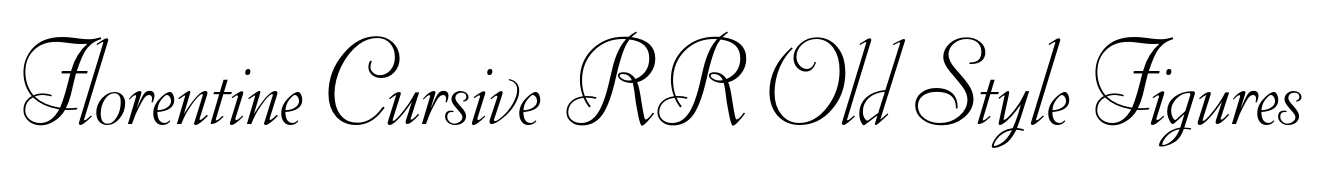 Florentine Cursive RR Old Style Figures